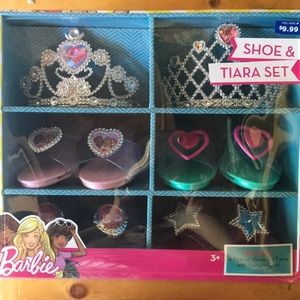 barbie shoe and tiara set